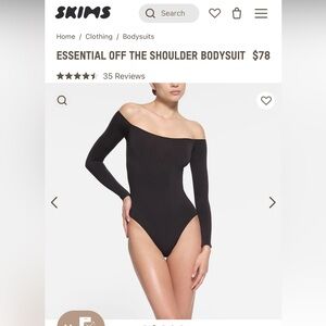 Skims ESSENTIAL OFF THE SHOULDER BODYSUIT